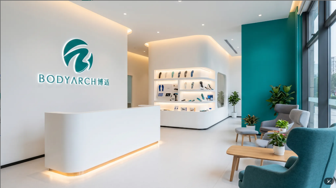 BODYARCH 前台接待与产品展示区